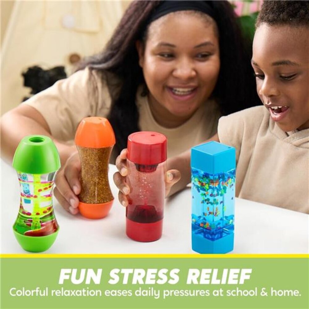 4-Pack Fidget Tubes for Kids, Sensory Tubes, Stress Relief Toy, Speech - Picture 6 of 7